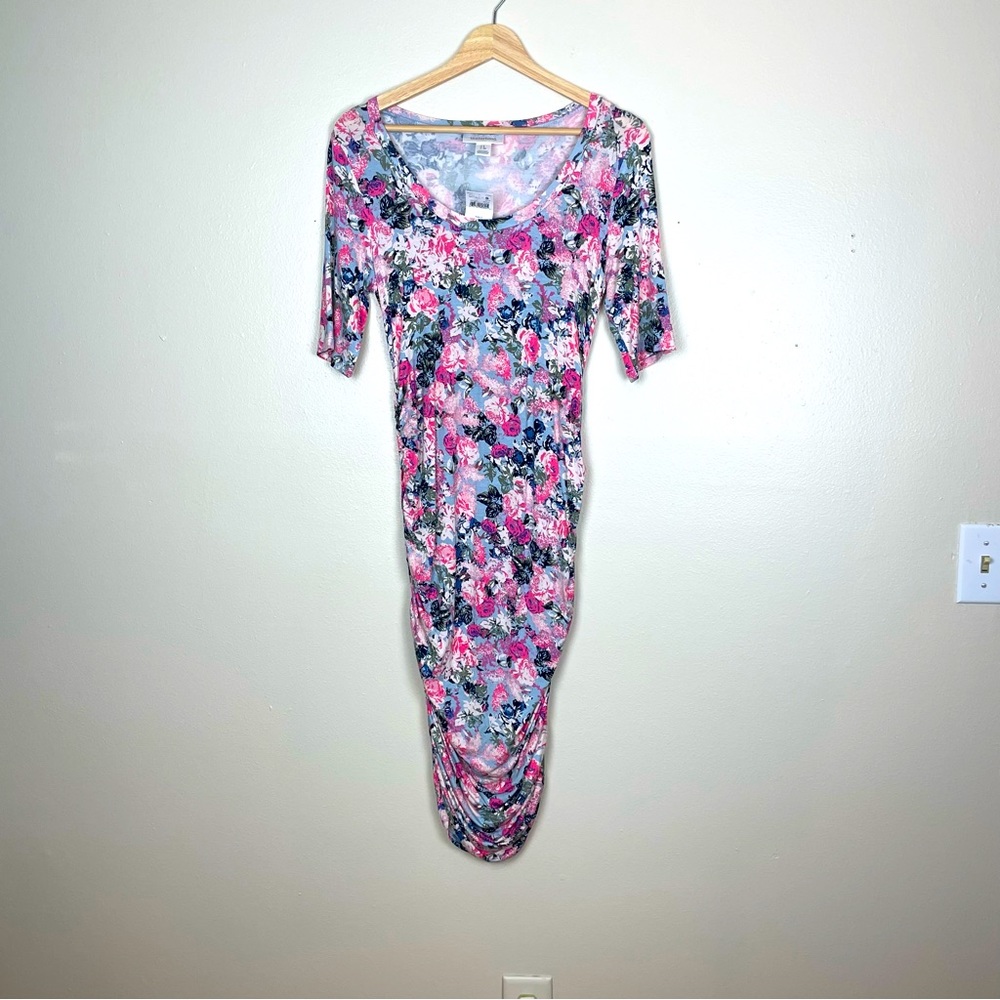 Motherhood Maternity Floral Fitted Dress Size Small NWT